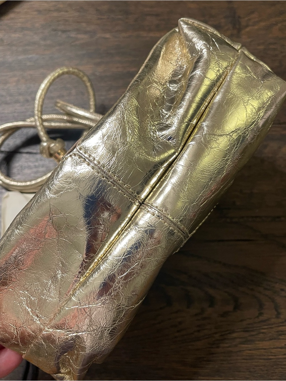 ba&sh Metallic Gold Mini Shoulder Bag - Picture 12 of 12